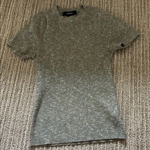 Ribbed high neck top